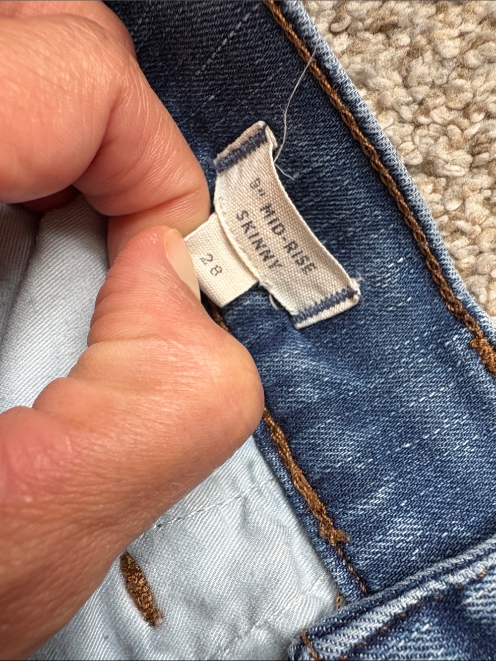 Madewell Dark Wash Skinny Jeans - Picture 3 of 6